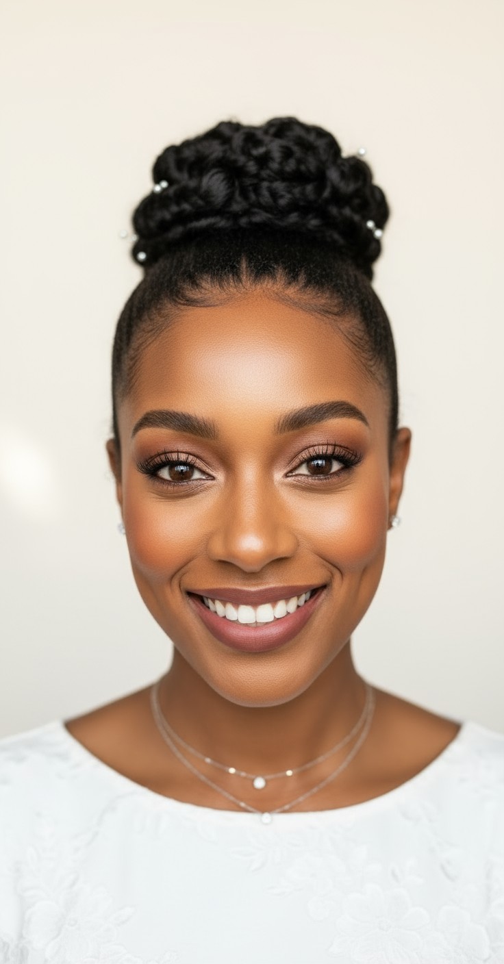 After Bun Wedding Updo